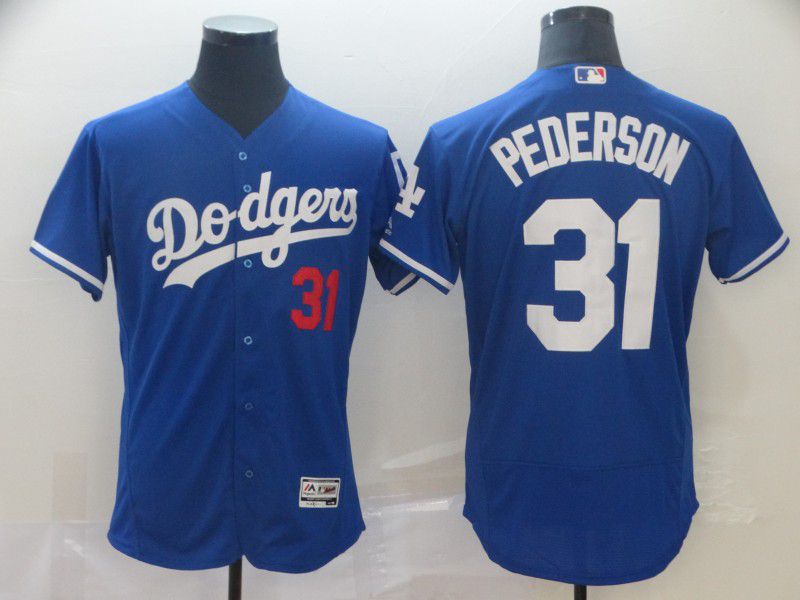 Men Los Angeles Dodgers #31 Pederson Blue Elite MLB Jersey->cincinnati reds->MLB Jersey